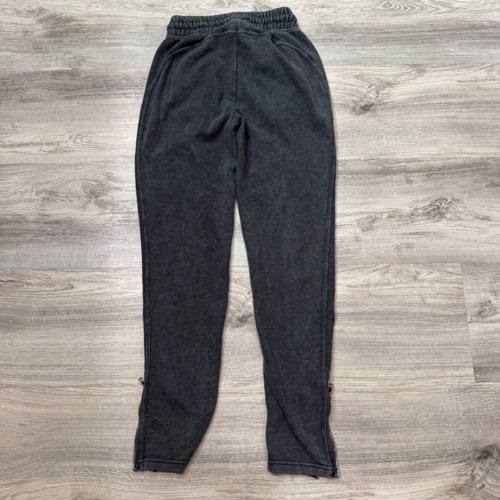 PINK Victorias Secret Charcoal Gray Acid Wash Ankle Zip Joggers XS - Picture 8 of 11